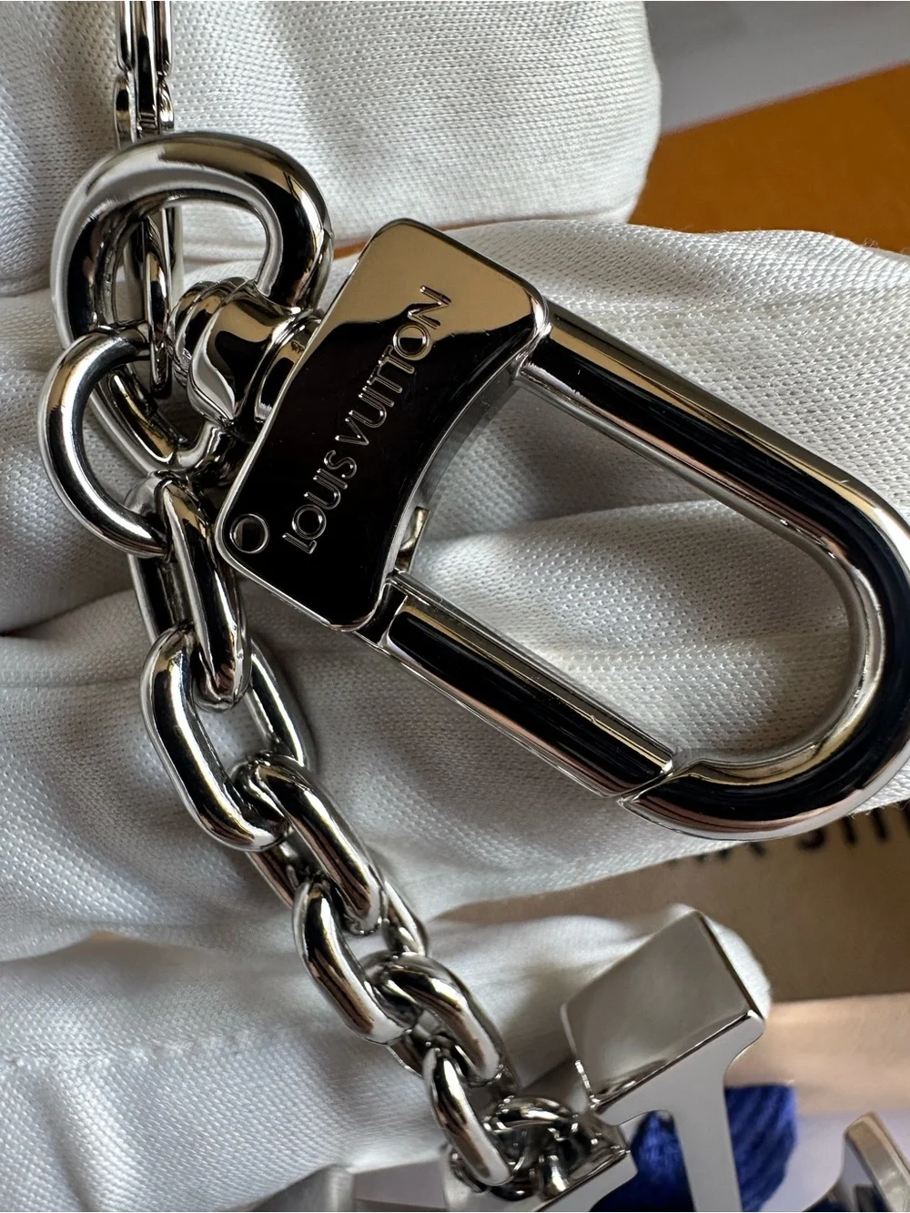 Louis Vuitton Porte-Clés Initiales LV Key Holder Silver M65071